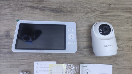 bonoch BBM03 Babyphone mit Kamera, 7 Zoll 720P HD 6000mAh, I39251