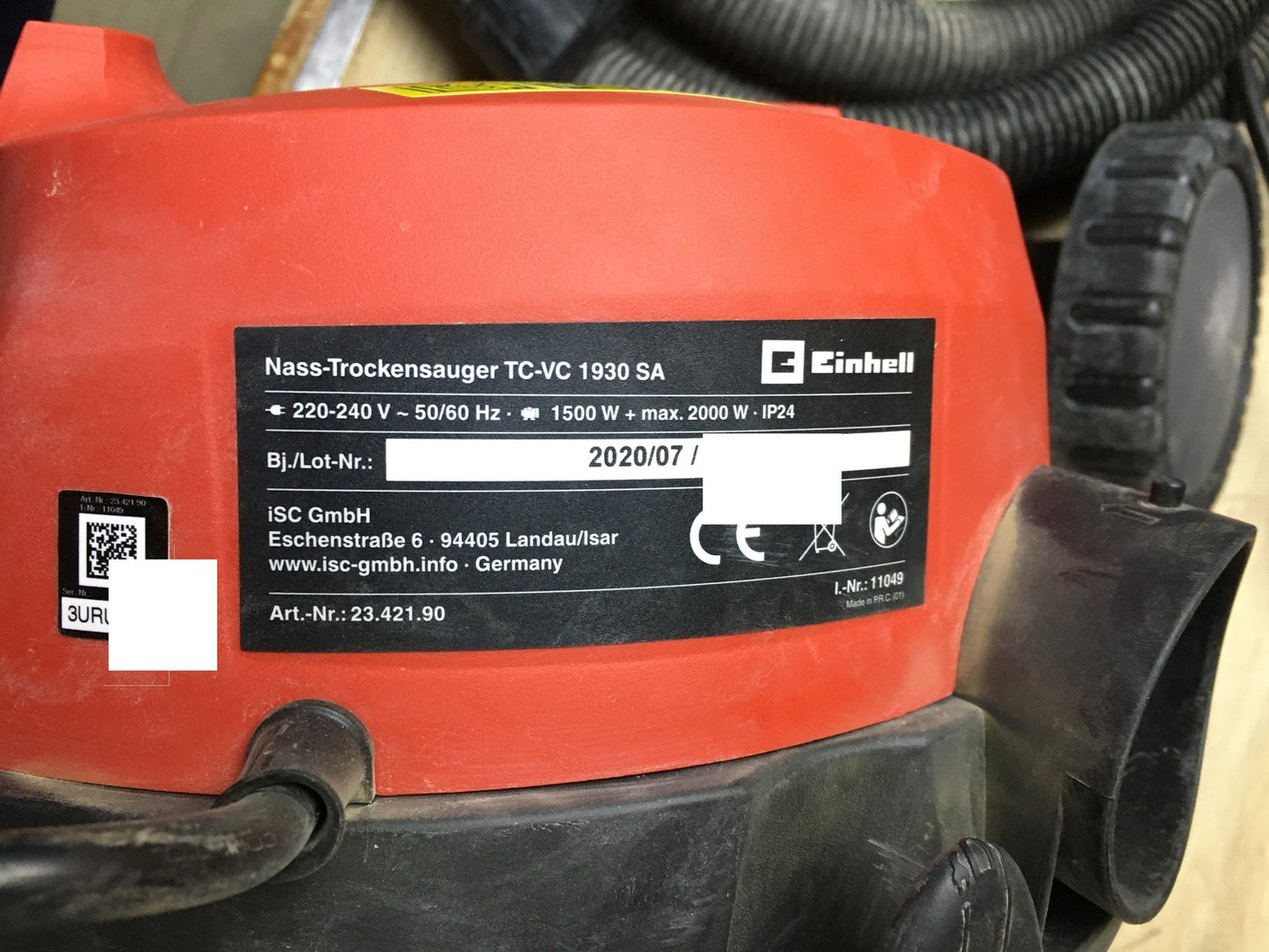Einhell Nass-/Trockensauger TC-VC 1930 SA (1500 W, 190 mbar, 30 l), I35729