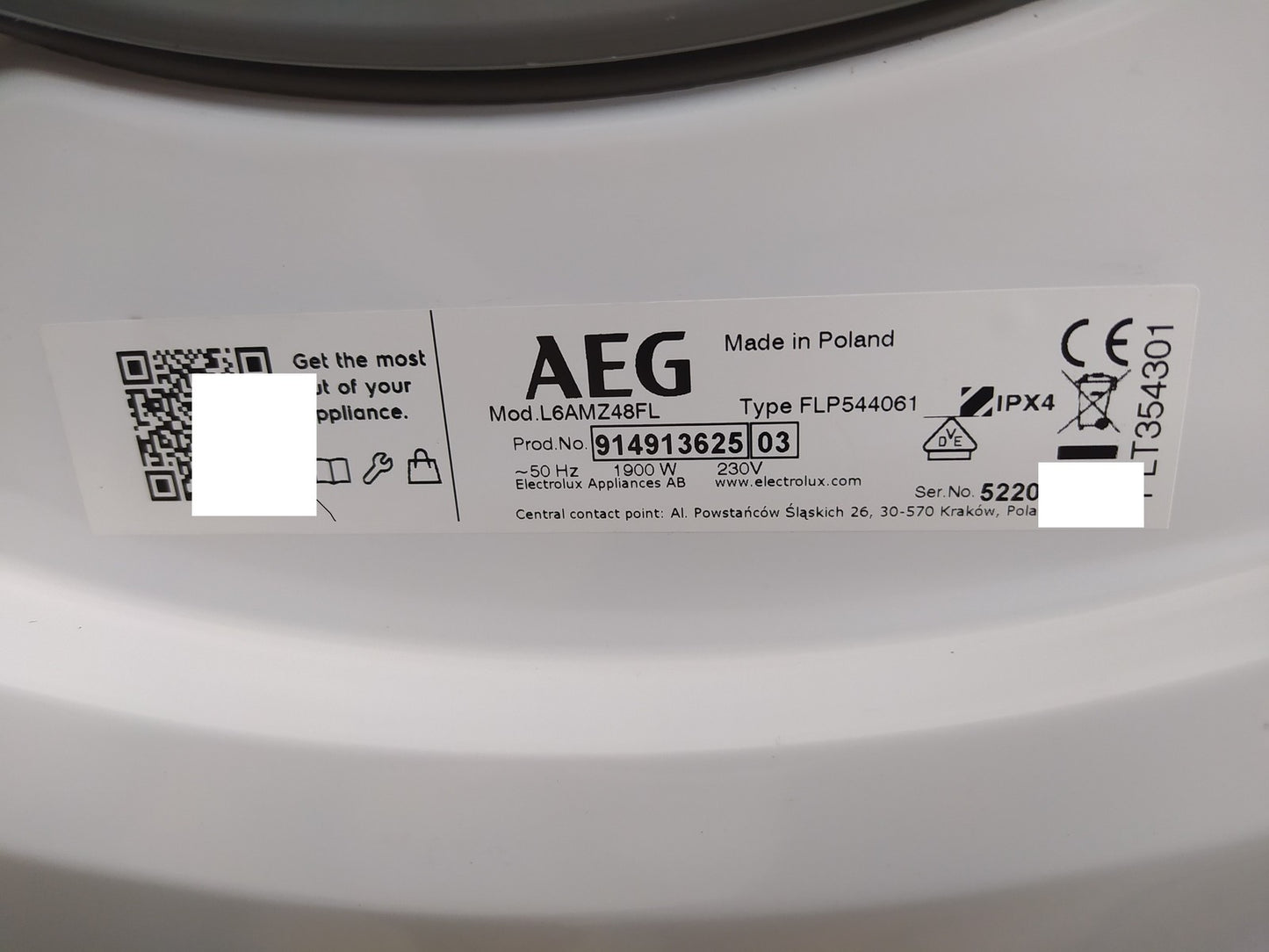 AEG Frontlader Waschmaschiene L6AMZ48FL 8 Kg I34813