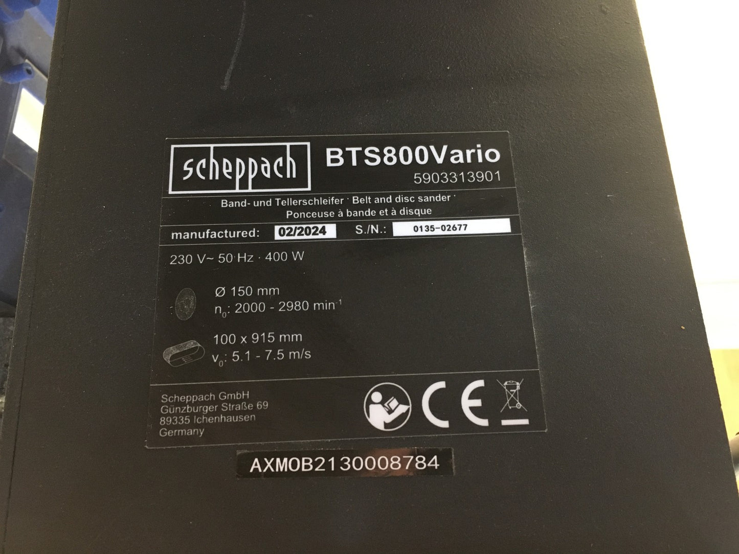 Scheppach Band- & Tellerschleifer BTS800Vario (5903313901), I36516