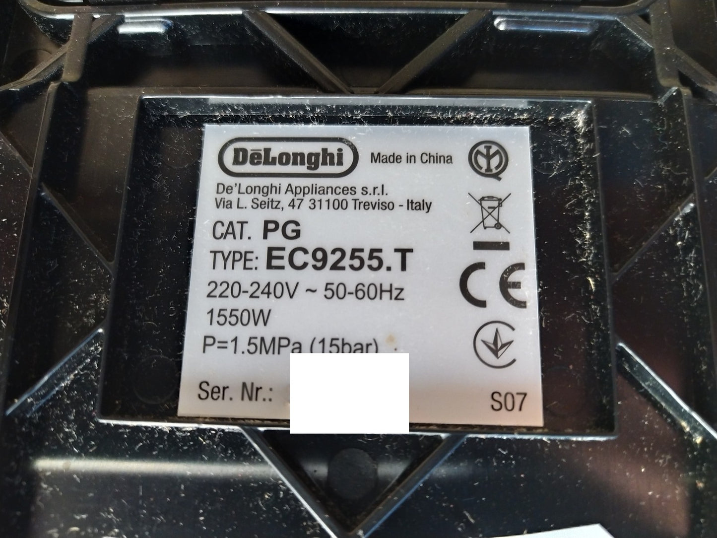 De'Longhi Kaffemaschine EC9255.T, Espressomaschine mit Mahlwerk, I36775