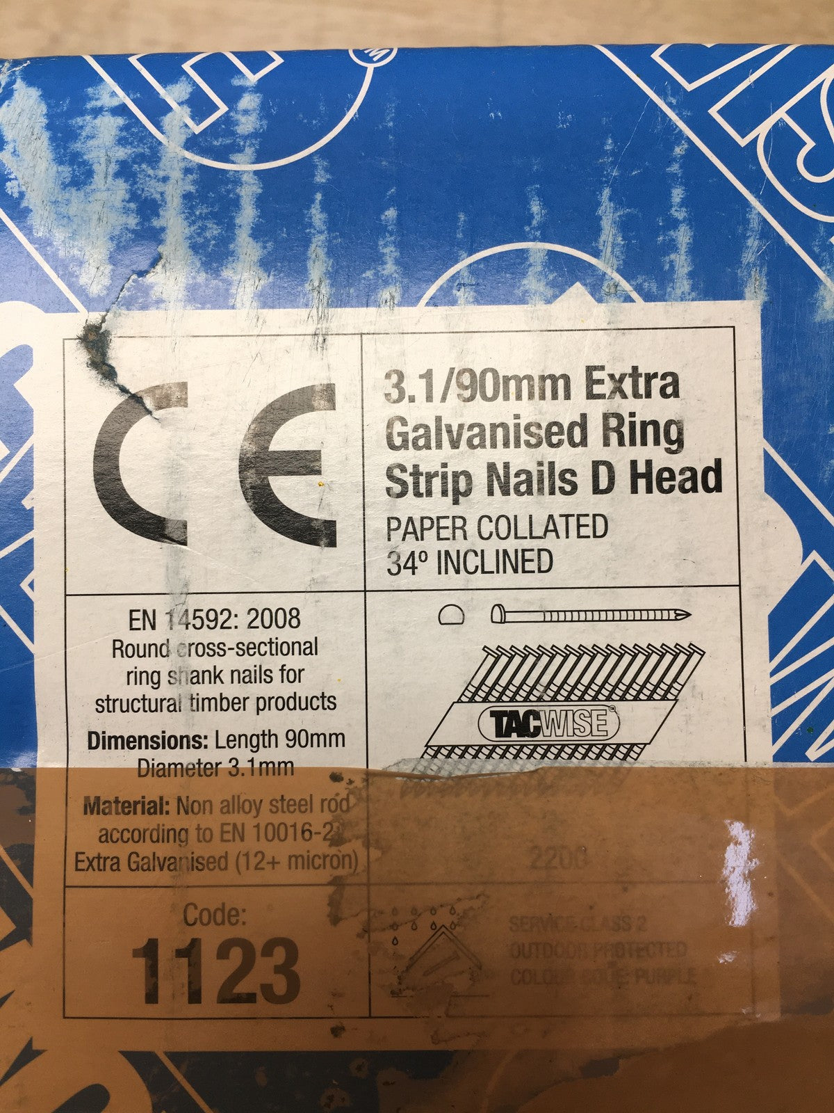 Tacwise 1123 Streifennägel Ring Verzinkt (3,1/90mm, 2200 St), I38697