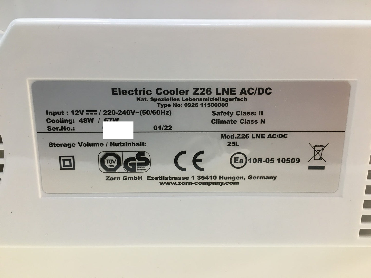 Zorn Z26 LNE AC/DC Elektrische Akku-Kühlbox und Warmhaltebox, 12/230V, I37696
