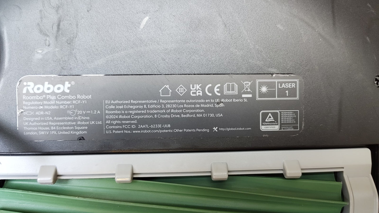 iRobot Roomba Plus Combo Robot Saugroboter mit Wischfunktion RCF-Y1, I39811