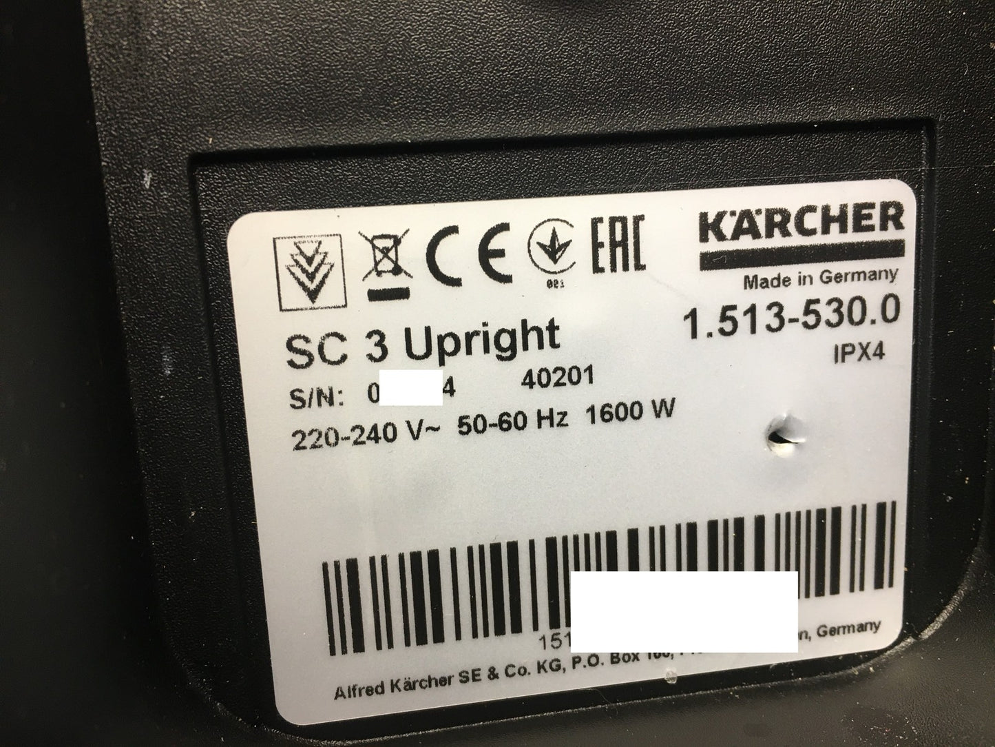 Kärcher Dampfreiniger SC 3 Upright (1.513-530.0), I39085