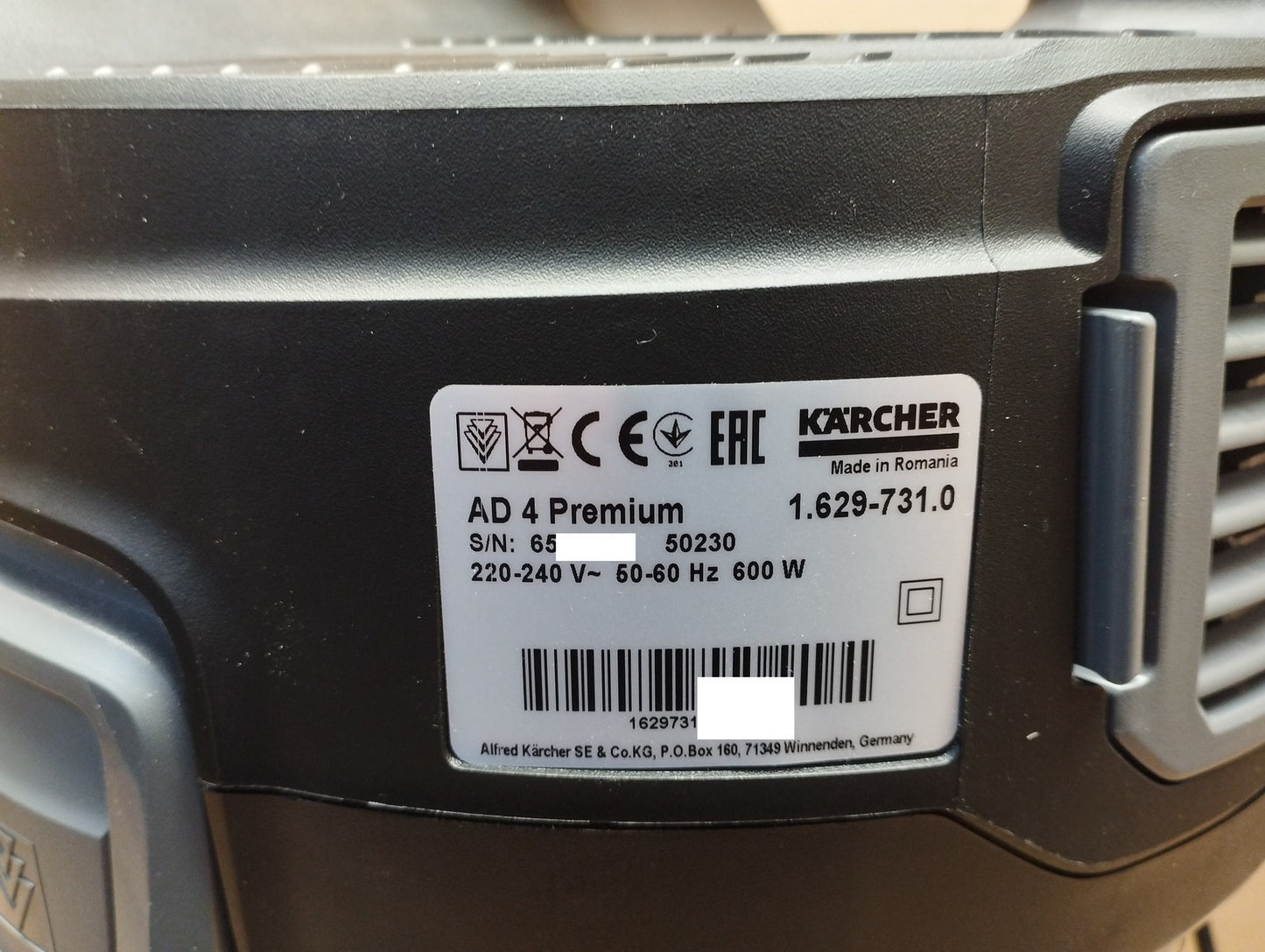 Kärcher AD 4 Premium Aschesauger und Trockensauger 1.629-731.0, I40000