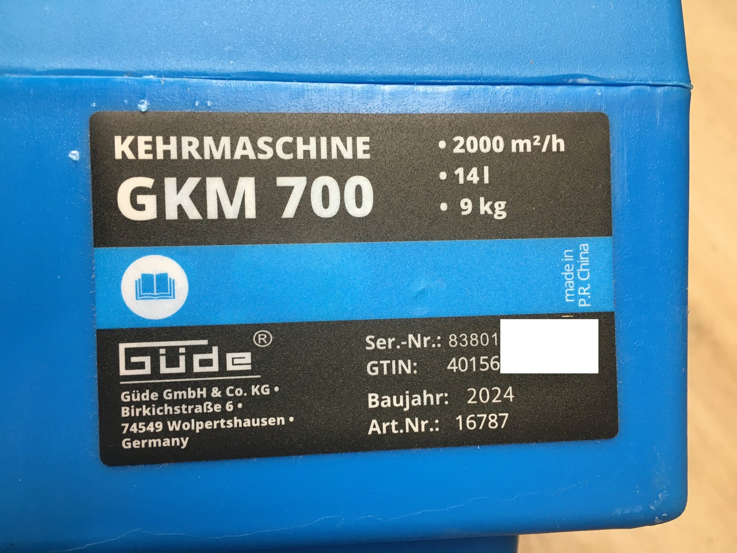 Güde 16787 GKM 700 Kehrmaschine, blau, I36781