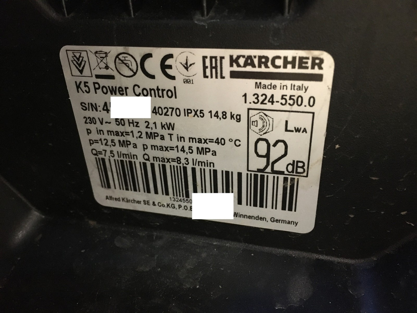 Kärcher Hochdruckreiniger K 5 Power Control (1.324-550.0), I37541