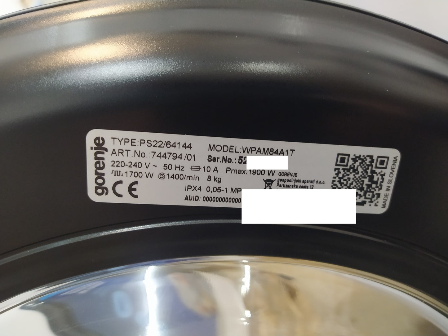 Gorenje WPAM84A1T Waschmachine 8Kg 1400 U/min EEK: A I34562