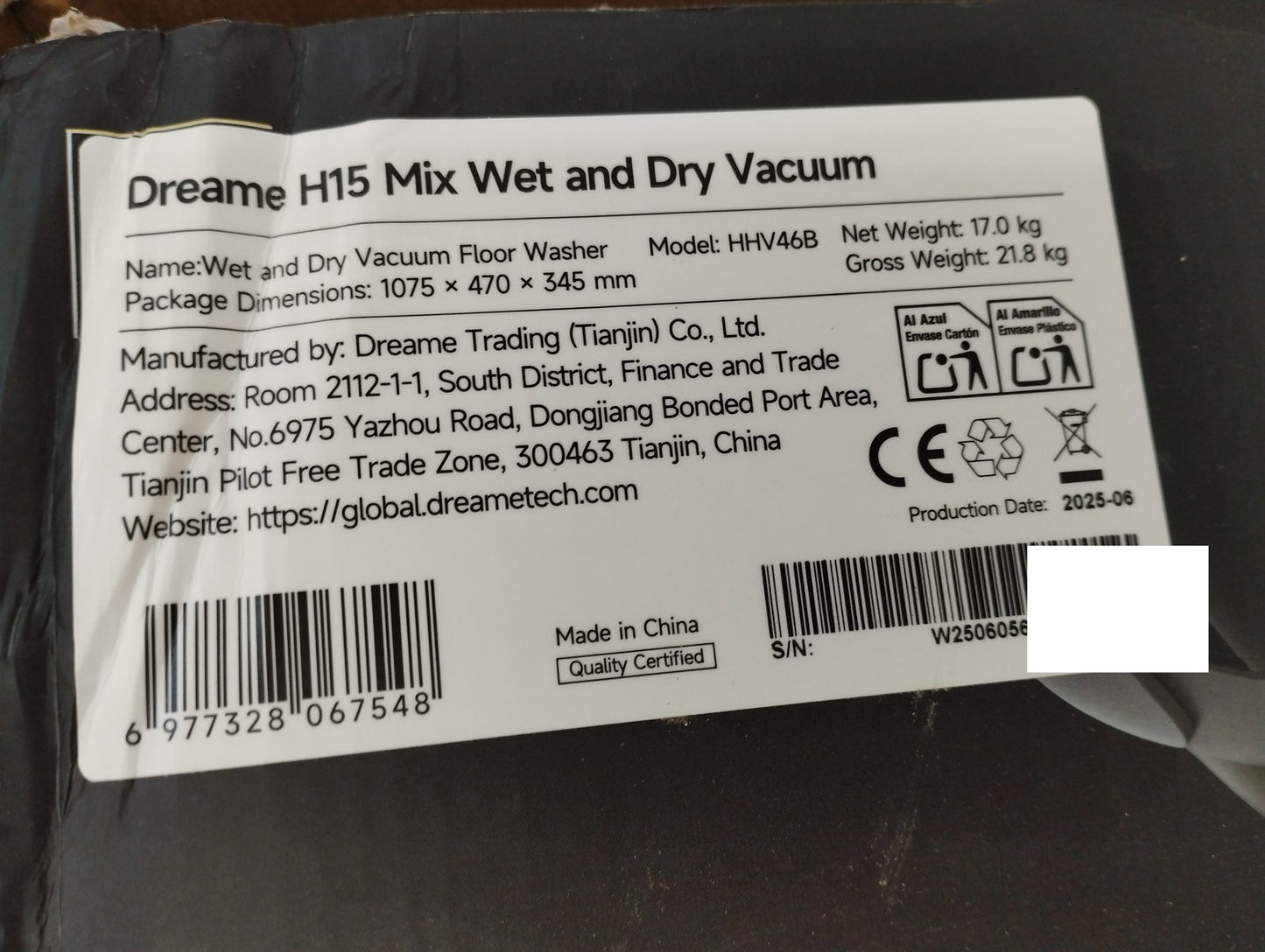 dreame H15 Mix Nass-/Trockensauger HHV46B, I39859