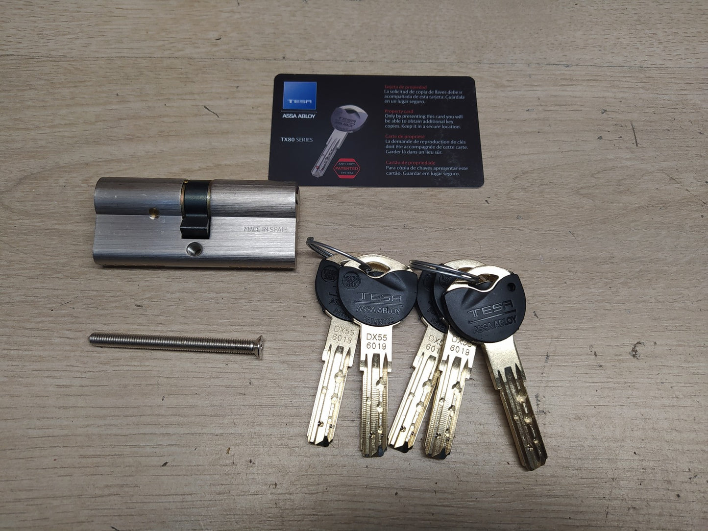Tesa Assa Abloy TX853535N Europrofilzylinder TX80, 85 x 35 mm, I37065