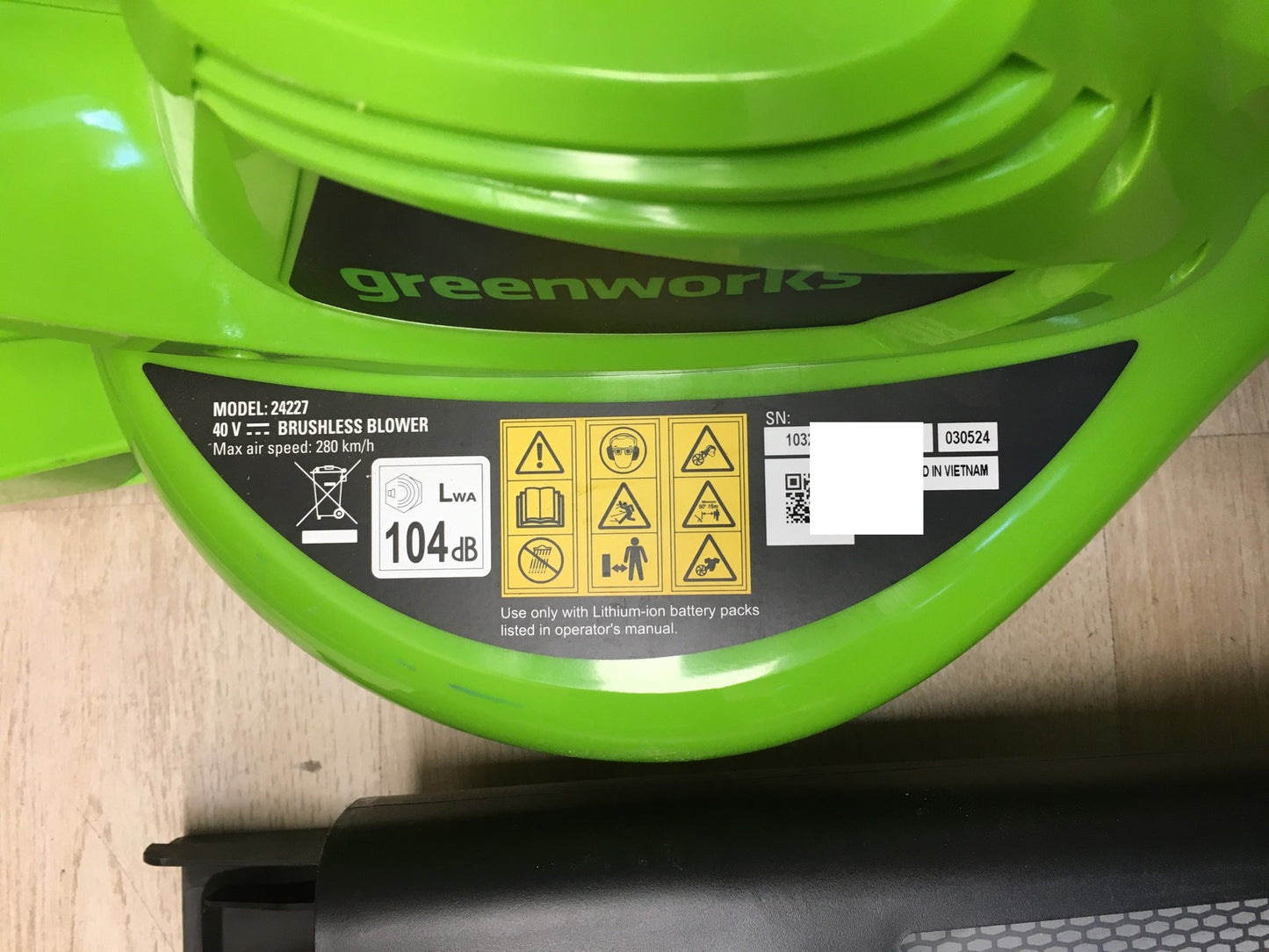 Greenworks 40V Akku-Laubbläser und Sauger SOLO 24227, I37168