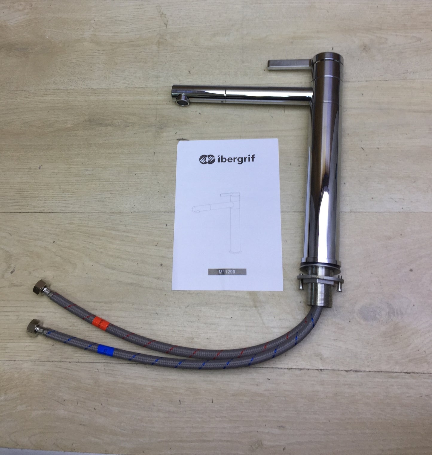 IBERGRIF W11299 Wasserhahn Bad Hoch-Waschtischarmatur chrom, I31905