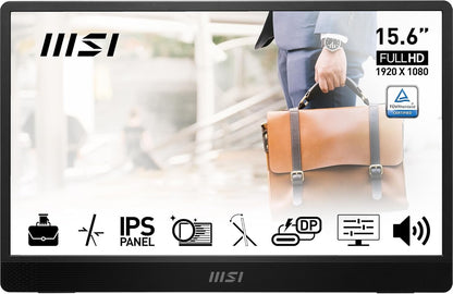 MSI PRO MP161 E2 tragbarer Monitor 15.6" FHD 1920x1080 IPS USB-C Adaptive Sync