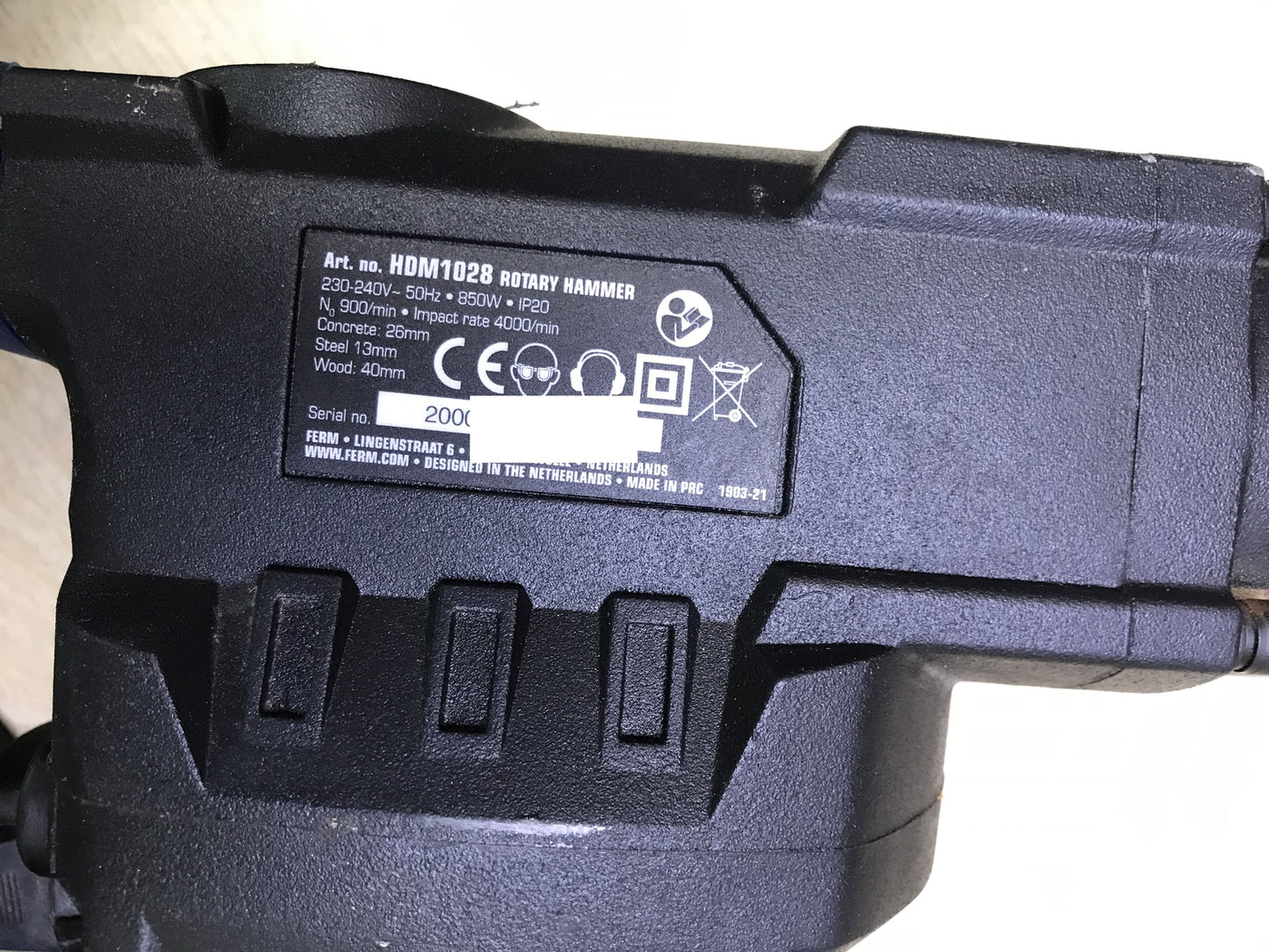 FERM HDM1028 Bohrhammer 850W, I32044