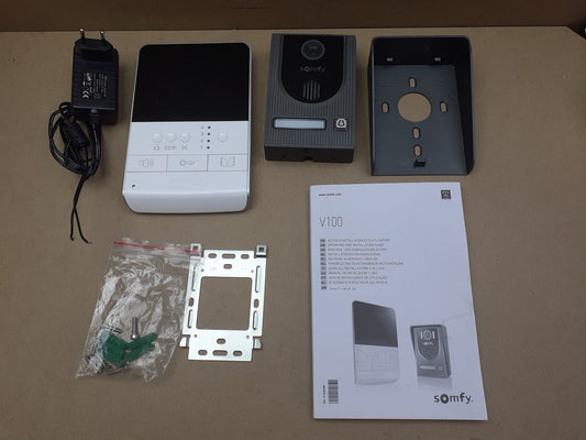 Somfy 2401330 Farb-Videotürsprechanlage V100 inkl. Gegensprechanlage, I07293
