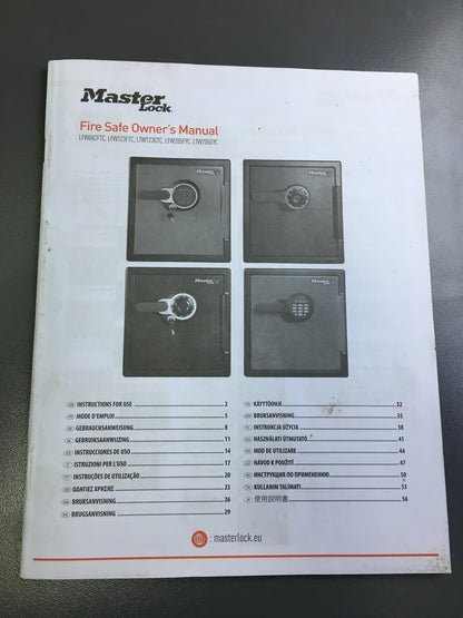 MASTER LOCK  LTW205GYC Haus/Büro Tresor XXL Feuer- & Wasserfest I31212