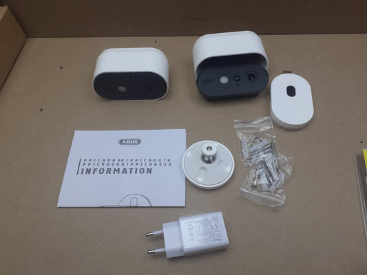 ABUS Akku-Überwachungskamera PPIC90200 2er-Set WLAN HD Kamera, I07071