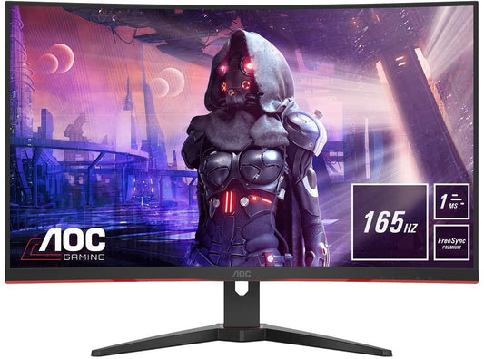 AOC Gaming C32G2AE/BK Curved Monitor 31.5" FHD 1920x1080 AMD FreeSync 165Hz 1ms 