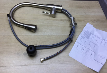 YUANNY Küchenarmatur mit Brause Ausziehbar, Wasserhahn Küche Edelstahl, I27296