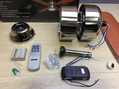 Zephir ZFR4107M Deckenventilator, braun, I33282