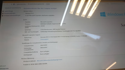 Microsoft Surface RT 32GB 1516 Windows Tablet 10,6" Touch WiFi