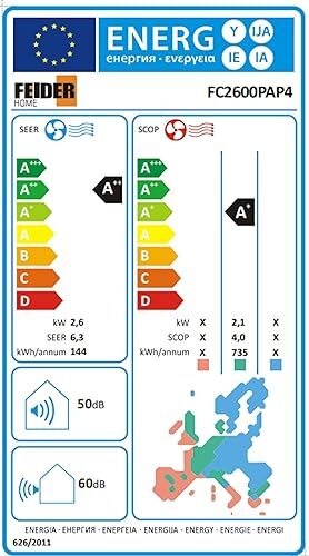FEIDER Split Klimaanlage Ausseneinheit FC2600PAP4 30m² 2600 W EEK:A I21368