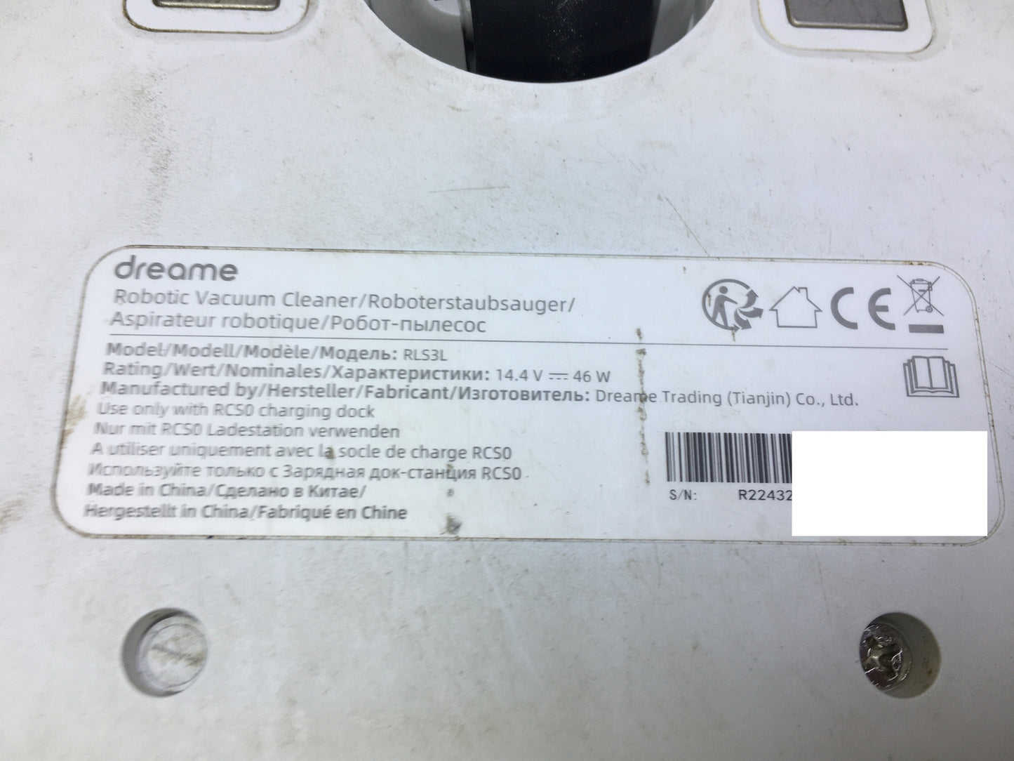 DREAME D10s Robot Vacuum Cleaner with Mop RLS3L, 5000Pa, I31177