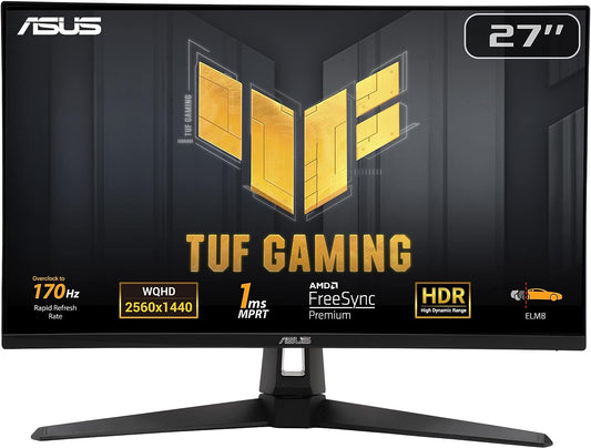 ASUS TUF Gaming VG27AQA1A Monitor 27" WQHD 2560x1440 HDR FreeSync 170Hz 1ms 