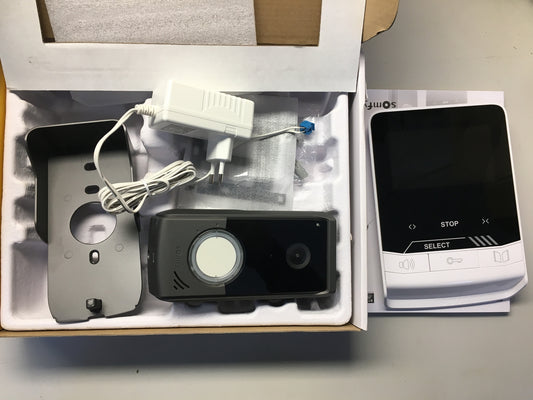 Somfy 1870535 V100+ Video Gegensprechanlage, 4,3 Zoll Monitor Nachtsicht, I14915