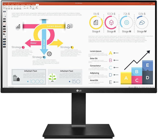 LG 24QP750P-B Monitor 23.8" WQHD 2560x1440 HDR10 DP HDMI USB-C AMD FreeSync 75Hz
