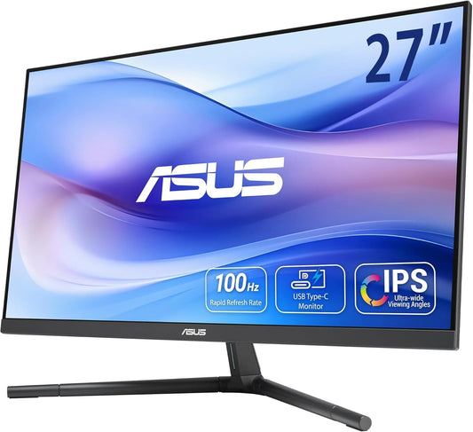 ASUS VU279CFE-B Quiet Blue Monitor 27" FHD 1920x1080 USB-C AMD FreeSync 100Hz 