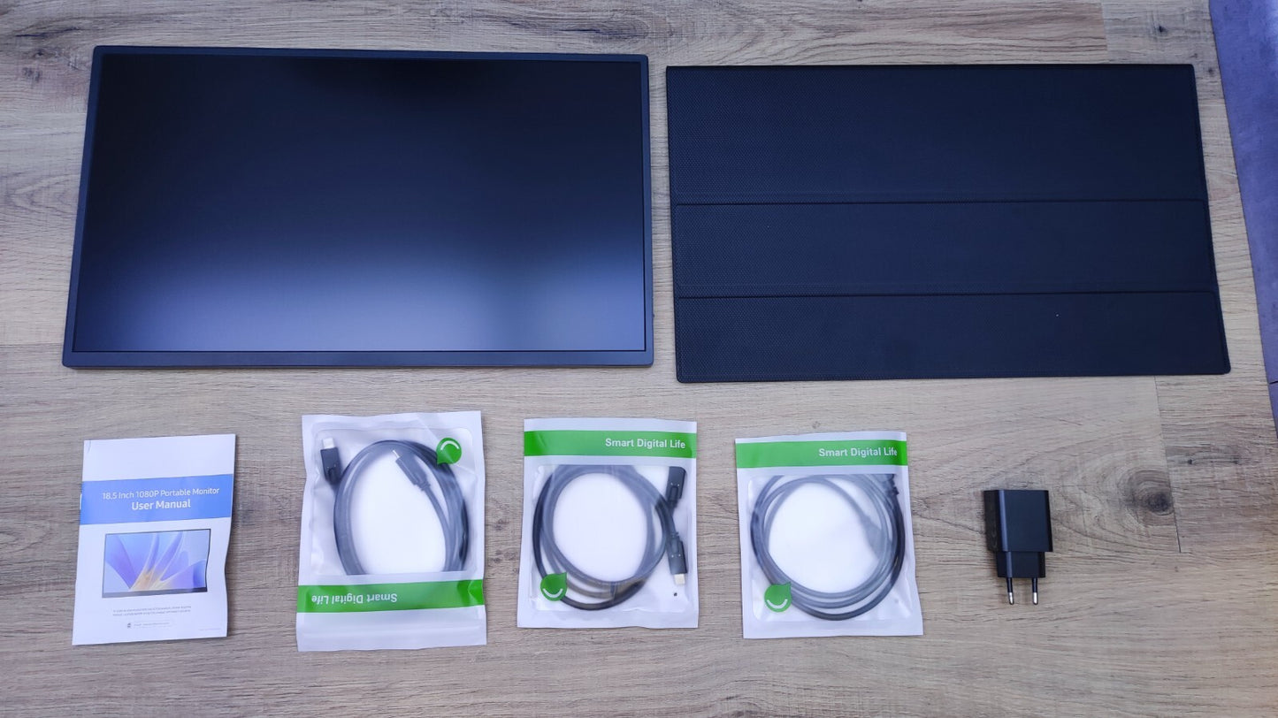 Eviciv Portable Gaming Monitor 18.5" FHD 1920x1080 IPS HDR USB-C FreeSync 100Hz 