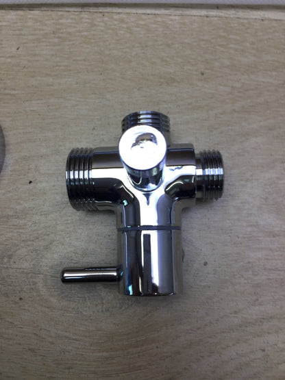 JOHO shower set with diverter and shelf chrome (head shower 25x25cm) I31911