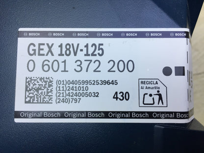 Bosch Professional Cordless Random Orbit Sander GEX 18V-125 SOLO, 125 mm, I33163