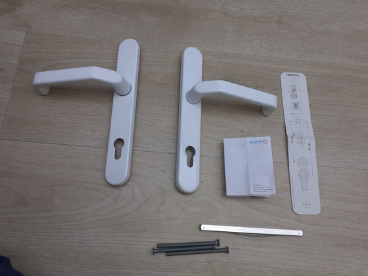 HOPPE 3071251 Haustür-Garnitur, PZ 92mm, weiß, I19002