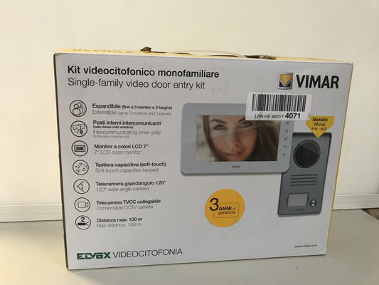 VIMAR ELVOX K40910 Videosprechenalage Set mit Monitor 7 Zoll, I32202