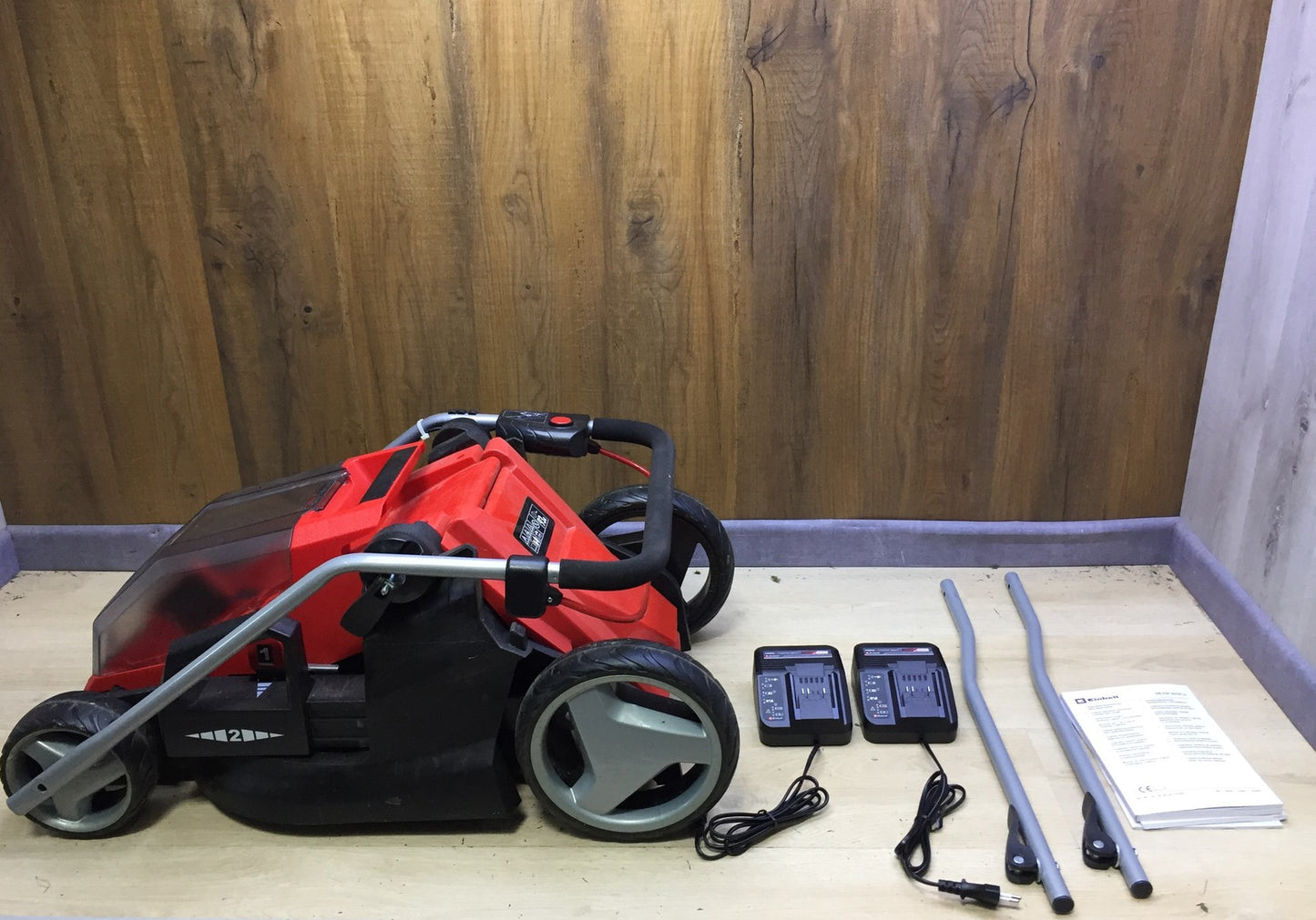 Einhell Akku-Rasenmäher GE-CM 36/36 Li, ohne 2x Akku, mit 2x Ladegerät, I33165