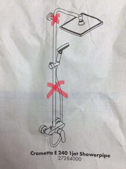 Hansgrohe 27284000 Duschsystem mit Einhebelmischer, I33054