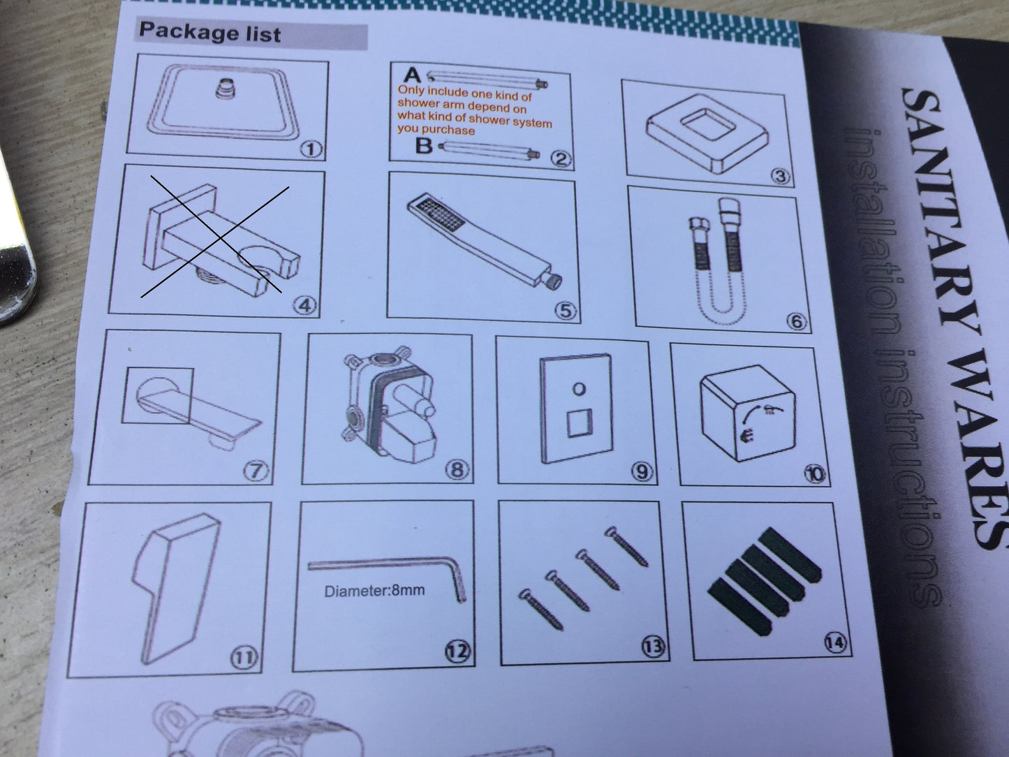 HUAHOMDY Duschsystem Unterputz Set 12 Zoll Regendusche, I23919