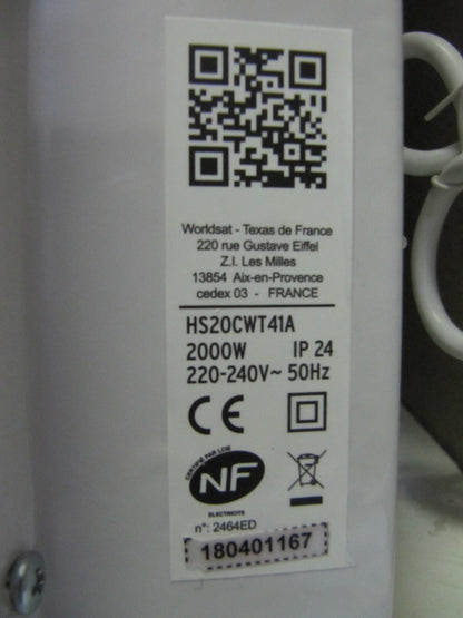 Carrera Heizkörper Gusseisen aus Glas glänzend 2000 W Weiß, I30211