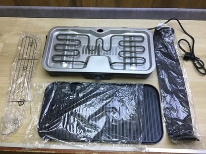 DOMO DO9260G Barbecue Tischgrill mit Windschutzscheibe, 2200W, I29641