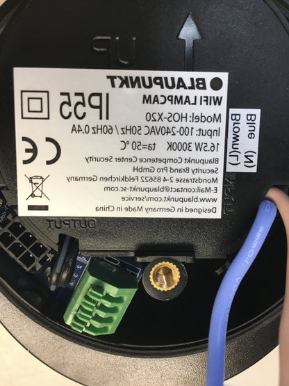 Blaupunkt Lampcam Hos-X20 - Full-HD Videoüberwachung mit LED-Leuchte, I03845