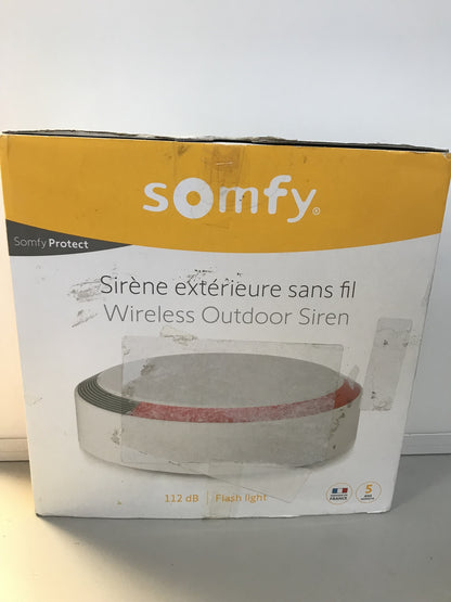 Somfy 2401491 Outdoor Siren for Security System Plug, 112dB, I32722