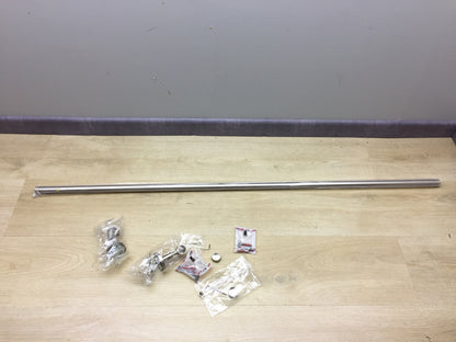 Handlauf Durchmesser 20 mm, Länge 120 cm, gebürsteter Edelstahl, I16755