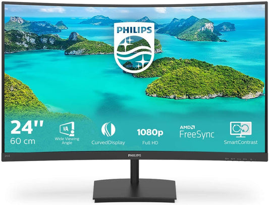 Philips 241E1SCA/00 Curved Monitor 23,6" FHD 1920x1080 VGA HDMI Adaptive Sync