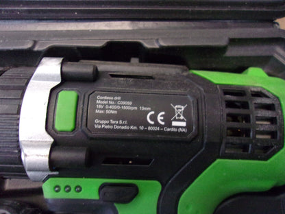 Bakaji Elektro-Bohrschrauber mit Schlagbohrmaschine, 18 V, 1,5 Ah, Y09852