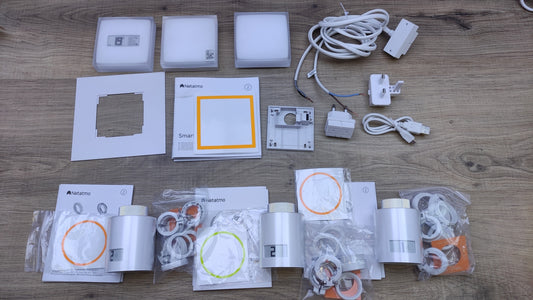 Netatmo Pack Smart Thermostat + 3 Thermostatic Heads, Remote Control, I32346