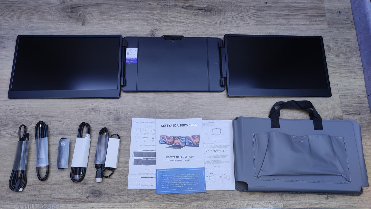 Kefeya S2 Portable Monitor Erweiterung für Laptop 14" 1920x1080 HDR HDMI USB-C