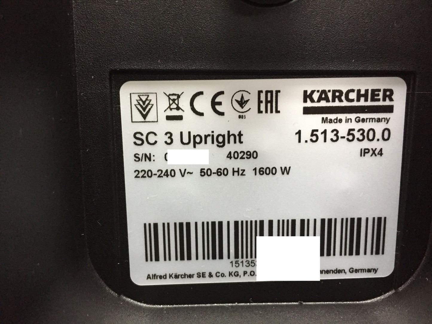 Kärcher Dampfreiniger SC 3 Upright (1.513-530.0), I33717